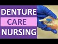 Denture Care Nursing CNA Skill | How to Clean Dentures