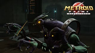 Metroid Prime Remastered Switch Gameplay - Space Pirate First Fight Phendrana Drifts - Pirate Rd
