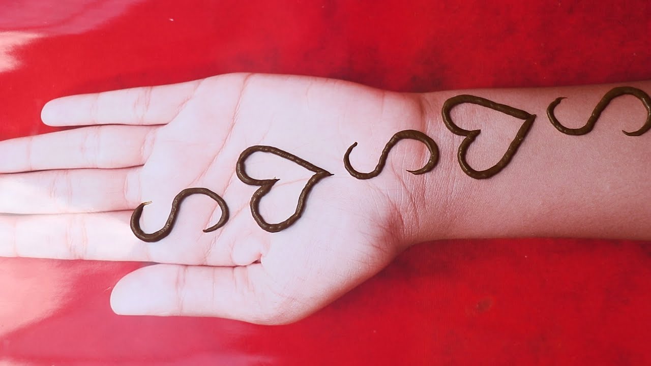 s heart letter mehndi design || new alphabet henna mehndi design ...