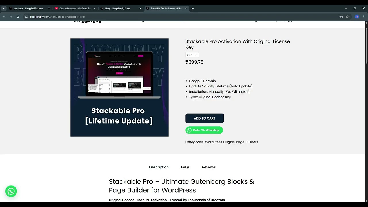 Download Stackable Pro With License Key | Stackable Pro Gutenberg Blocks Plugin