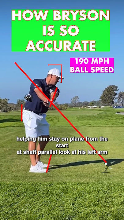 SO ACCURATE! Bryson DeChambeau Slow Motion Driver Swing Analysis (DTL) #golf #golfswing