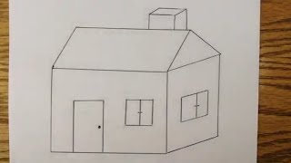 How To Draw A Houseتعليم الرسم خطوة بخطوة كيف ترسم بيت خطوة بخطوة سهل جدا  رسم سهل للمبتدئين