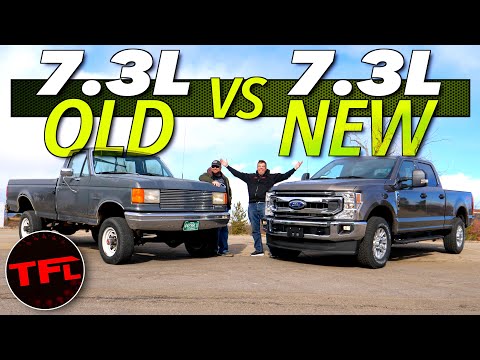 what's-your-favorite-ford-7.3l-truck?-we-compare-one-of-the-oldest-7.3l-ford-trucks-to-the-newest!