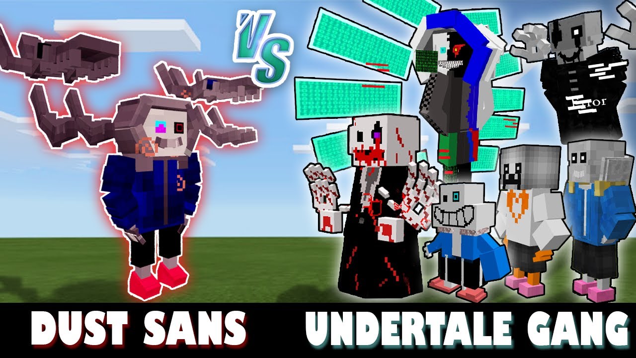 Dust Sans vs. Undertale Gang | Minecraft (A GREAT WAR!) - YouTube