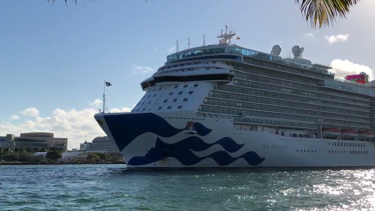 Sky Princess sail away from Port Everglades on Saturday, February 26, 2022.
