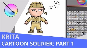 Cartoon Soldier - Part1 - Krita Character Design