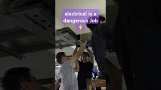 installation elbow busduct⚡#electricalworks #dangerhighvoltage #shortvideo #viralvideo