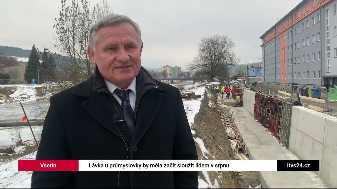 Vsetín: Lávka u průmyslovky by měla začít sloužit lidem  v srpnu