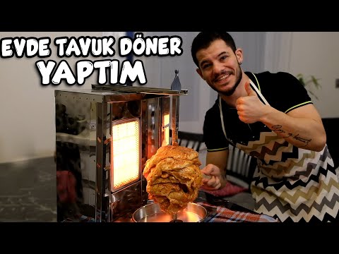 EVDE TAVUK DÖNER YAPTIM !!