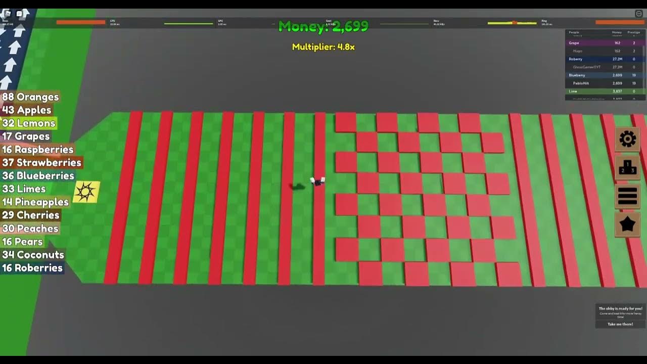 fruit juice tycoon refreshed obby speedrun wr YouTube