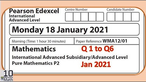 IAL Pure Math P2\Jan\2021\1