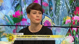 Hon bevittnade terrordådet: ”Säg till barnen att jag älskar dem - om jag dör” - Nyhetsmorgon (TV4)