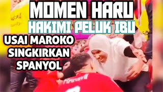 Momen Haru Hakimi Peluk Ibu Usai Maroko Lolos 8 Besar