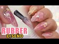 Uñas DECORADAS usando RUBBER GEL - encapsulado