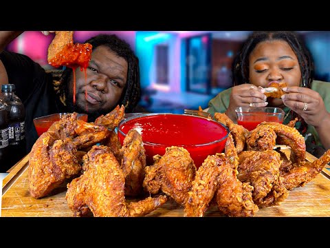 ⚡️ Top Requested ⚡️ Homemade Chinese Takeout Wings W/ Sweet & Sour Sauce!!! | Mukbang Eating Show