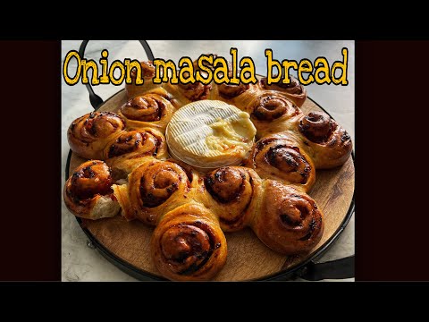DELICIOUS ONION MASALA TEAR amp SHARE BREAD  Perfect masala bread recipe to share  Food with Chetna