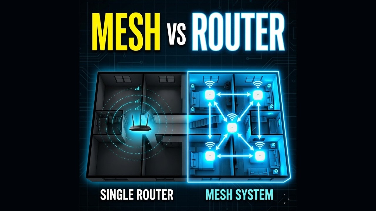 Explain Wi Fi Mesh Vs Router Mesh Wi-Fi vs Single Router – Stop Wasting Money - YouTube