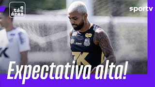 GABIGOL ESTREIA PELO SANTOS NO PAULISTÃO CONTRA O NOVORIZONTINO | TÁ NA ÁREA | sportv