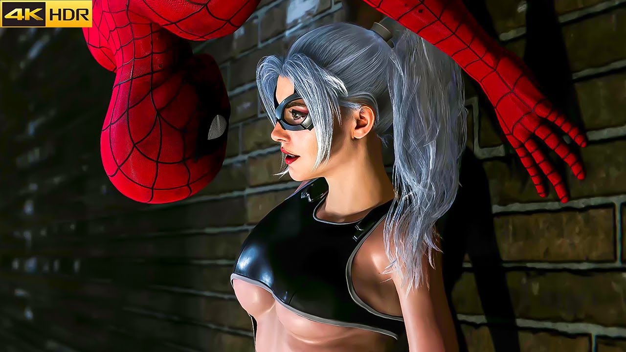 Spiderman black cat sexy