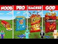 CHIPS BASE HOUSE BUILD CHALLENGE - Minecraft Battle: NOOB vs PRO vs HACKER vs GOD / Animation