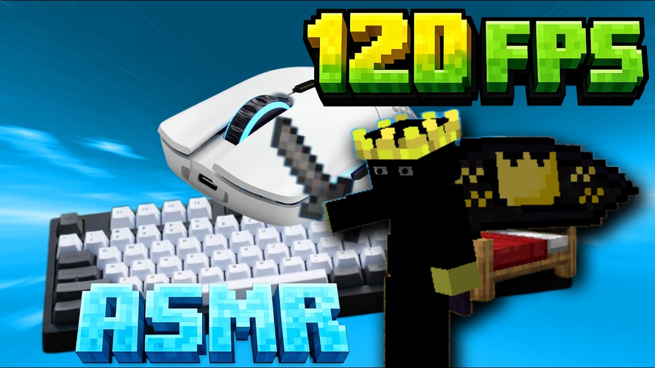 8 Minutes (Speed Bridging) Bedwars ASMR Keyboard & Mouse Sounds | CWR Bedwars
