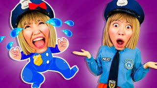 Police Officer Song 👮🚔 Baby Police Officer Don&#39;t Cry + More | Nursery Rhymes &amp; Funny Kids Songs