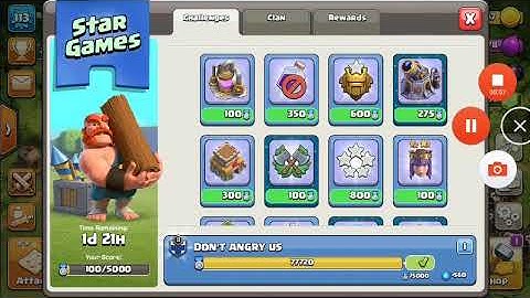 Clash of clans clan games reaward what