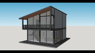 ไอเดียแบบบ้านโครงสร้างเหล็ก H-Beam สไตล์โมเดิร์นลอฟท์ ขนาดพื้นที่รวม 120 ตร.ม. ราคาวัสดุ 520,000 บาท