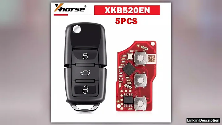5PCS Xhorse XKB520EN Second Generation Replaced of XKB501EN Wire Remote Key for VW B5 Flip 3 Button