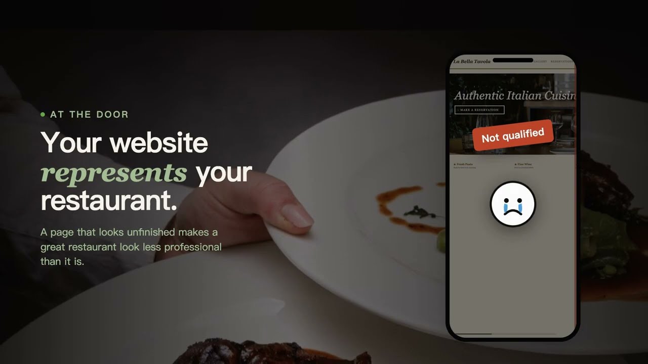 A restaurant website shouldn't only look good on a laptop