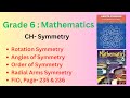 Ch-Symmetry| Rotation Symmetry, Angle &amp; Order of Symmetry, FIO- Pg-235,236 |Class 6|GANITA PRAKASH