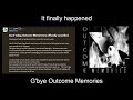 So, Outcome Memories huh?