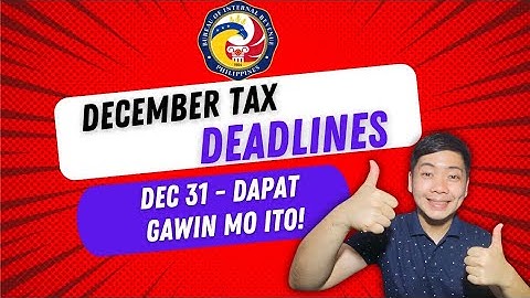 BIR TAX DEADLINES DECEMBER 2025  -  Withholding Taxes 1601C, 0619E, 1600VAT, Inventory Count