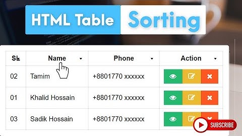 JavaScript Sort Table By Column