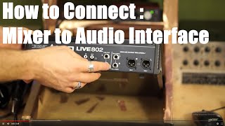 Easy way to Connect  Audio Interface to a Mixer
