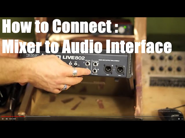 Easy way to Connect Audio Interface to a Mixer - YouTube