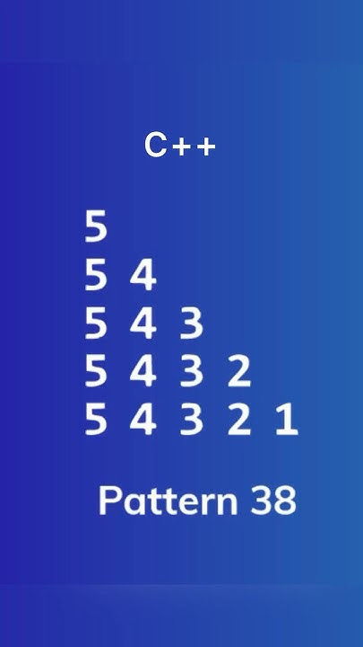 554543543254321 Pattern code in C++ placements preparation#c#pattern# ...
