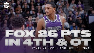 Fox TAKES OVER in 4th and OT to defeat Mavs | 2.11.23