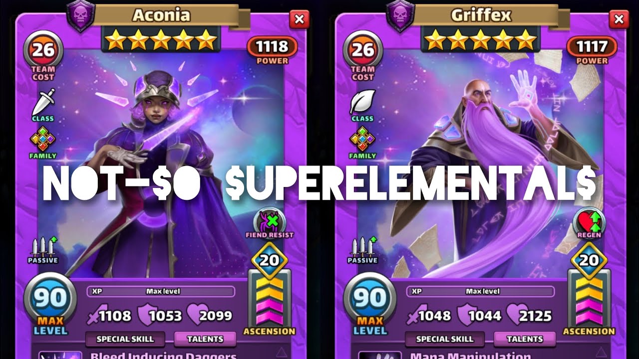 Empires & Puzzles Aconia & Griffex are these the WORST new elemental
