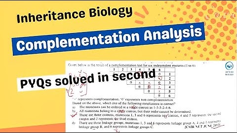 Complementation Test Genetics in Hindi| Solved PYQs in seconds| Inheritance Biology #csir #gate