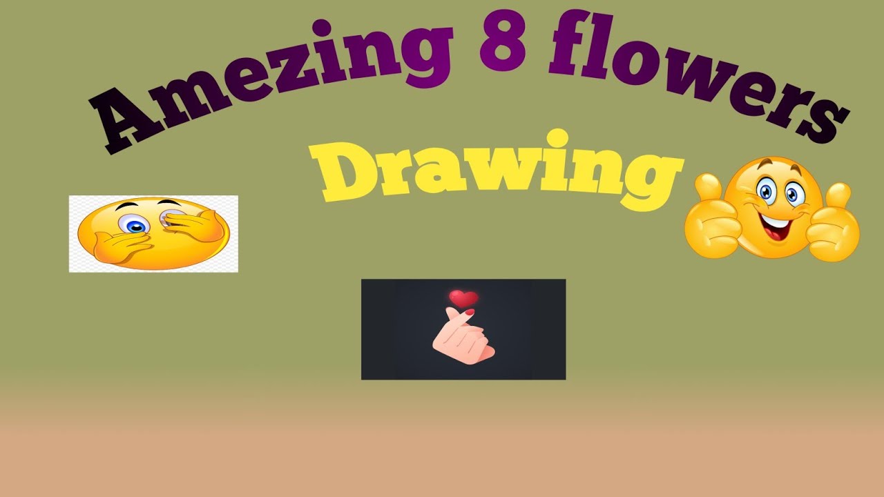 How to draw Amezing 8 flowers drawing