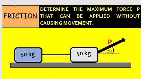 BLOCK FRICTION - FIND MAXIMUM FORCE P WITHOUT CAUSING MOTION 🇵🇭 (TAGALOG MECHANICS)