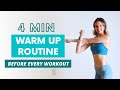 Quicksimple 4 min warm up routine  do this before every workout