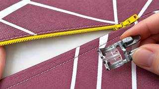 No Zipper Foot? I Sew a ZIPPER This Way! The Stitching Comes Out Straight