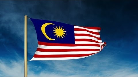 Malaysia Flag Slider Style. Waving In The Wind With Cloud Background Animation Stock Animation