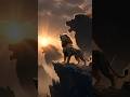 Lion Hero vs Shadow Lion Villain 😲 #shorts #shortsfeed #animals