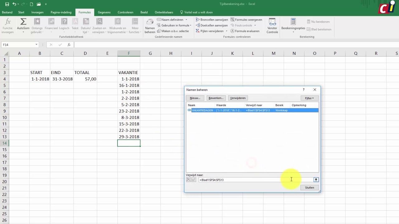  New Update Excel: rekenen met tijd en datums (2)