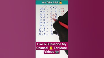 Easy Way to learn table of 14🤓 | Short trick to remember table of 14 #tabletrick#youtubeshorts#viral