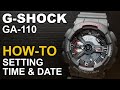 Gshock GA-110 - Setting time and date tutorial