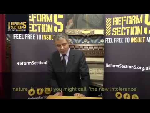 Rowan Atkinson on England and Freedom of Speech